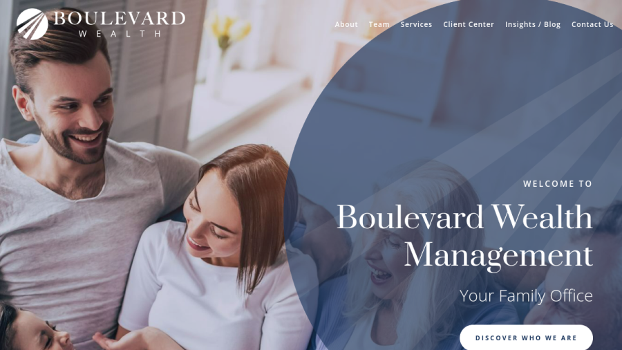 Screenshot of the Boulevard website