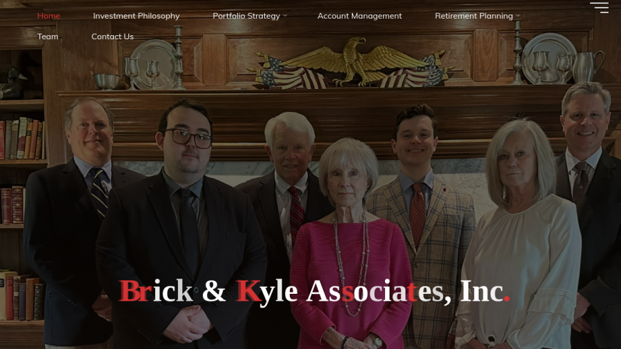 Screenshot of the Brick & Kyle Associates INC website