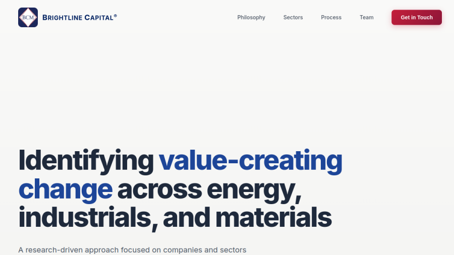 Screenshot of the Brightline Capital Management, LLC website