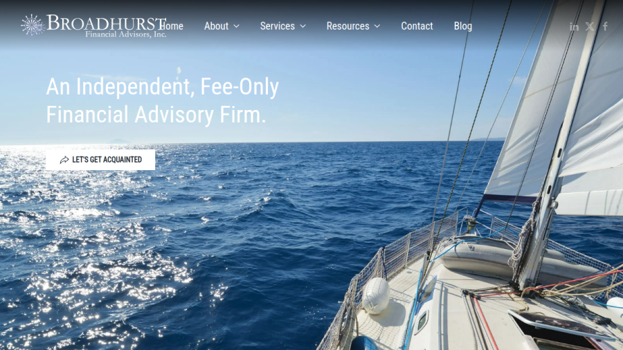 Screenshot of the Broadhurst Financial Advisors, INC. website