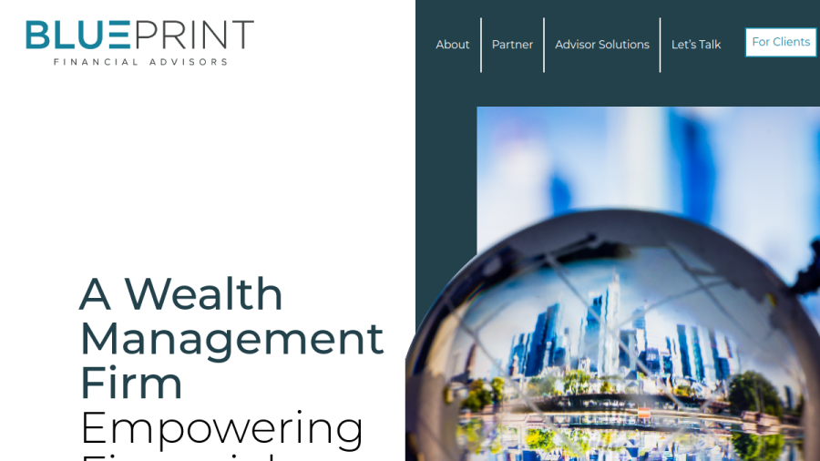 Screenshot of the Blueprint Financial Advisors website
