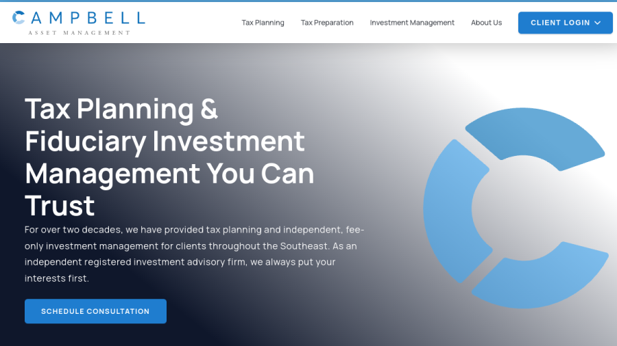 Screenshot of the Campbell Asset Management, LLC website