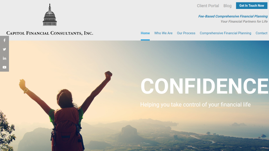 Screenshot of the Capitol Financial Consultants, INC. website