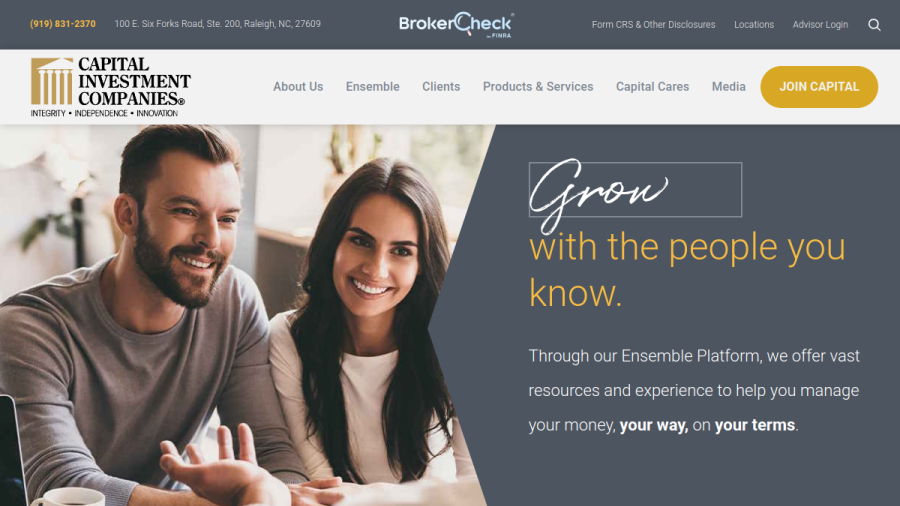Screenshot of the Capital Investment Counsel INC website