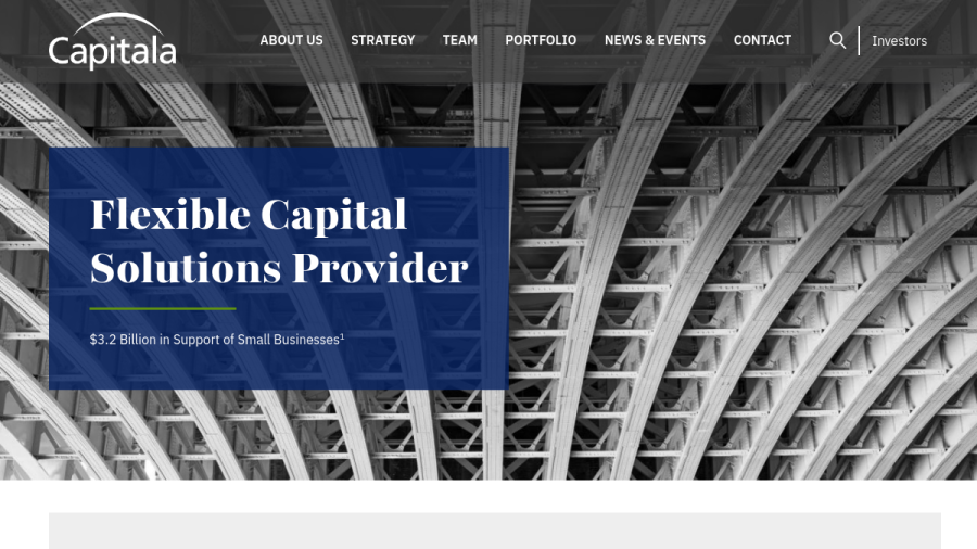 Screenshot of the Capitala Private Advisors, LLC website