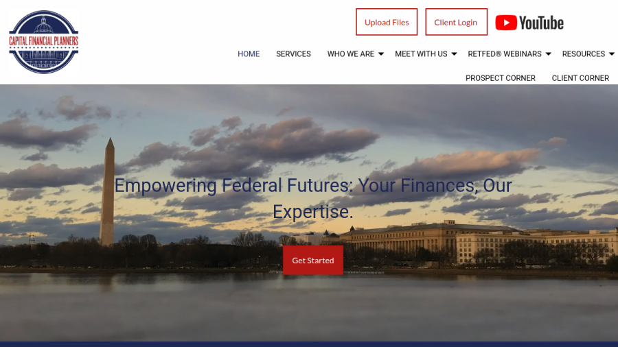 Screenshot of the Capital Financial Planners LLC website