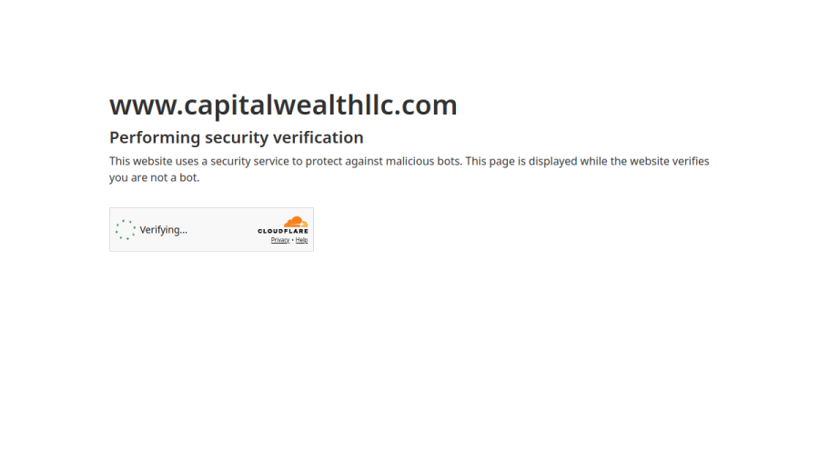 Screenshot of the Capital Wealth Management, LLC website