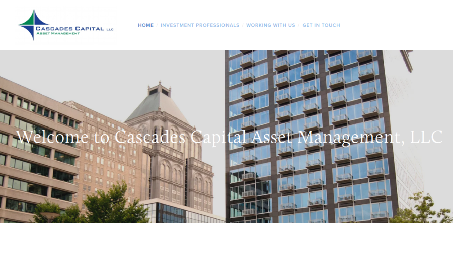 Screenshot of the Cascades Capital Asset Management, LLC website