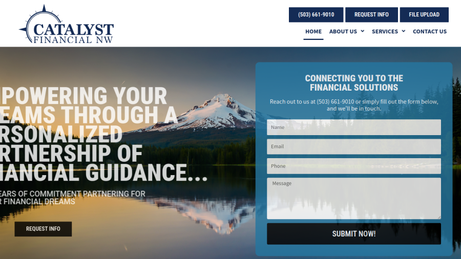 Screenshot of the Catalyst Financial Nw Corporation website