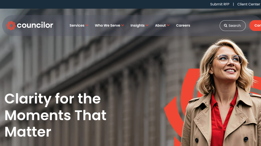 Screenshot of the Councilor Wealth LLC website