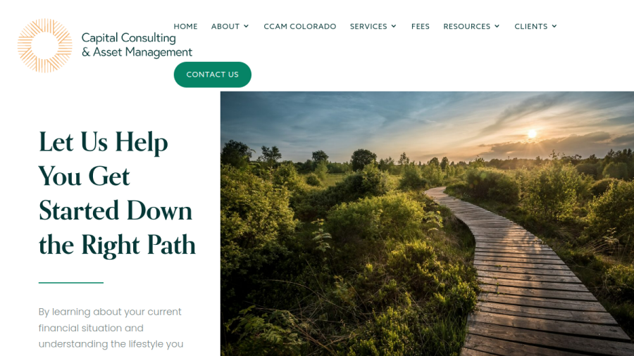 Screenshot of the Capital Consulting & Asset Management website