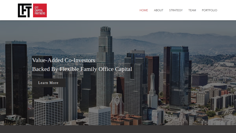 Screenshot of the Cft Capital Management, LLC website