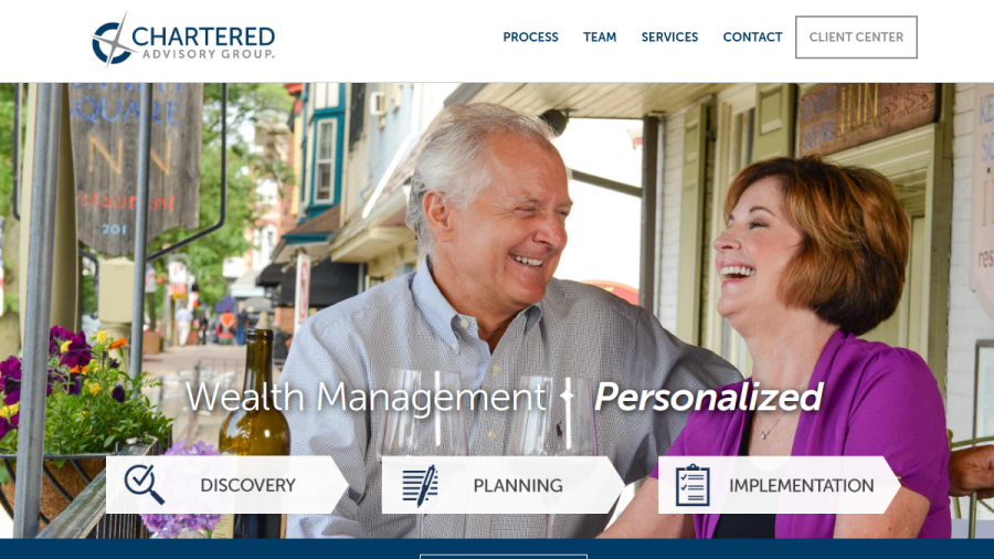Screenshot of the Chartered Advisory Group website