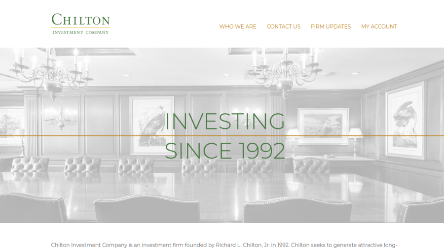 Screenshot of the Chilton Investment Company, INC. website