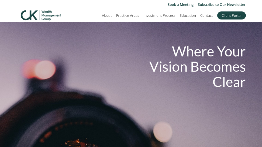 Screenshot of the Brookwood Investment Group website