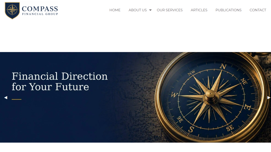 Screenshot of the Compass Financial Group, INC. website