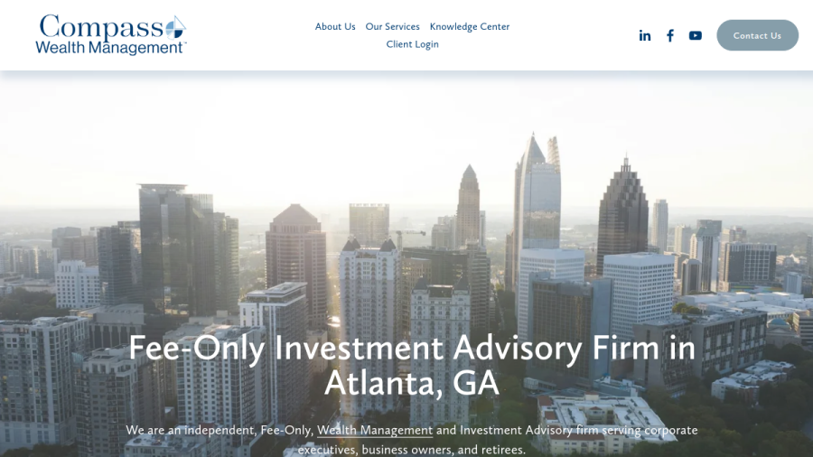 Screenshot of the Compass Wealth Management, LLC website