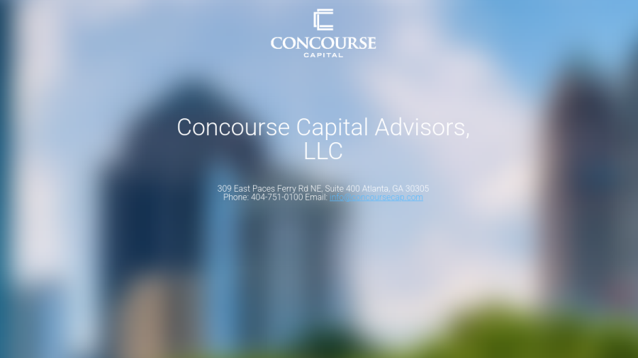 Screenshot of the Concourse Capital Advisors, LLC website