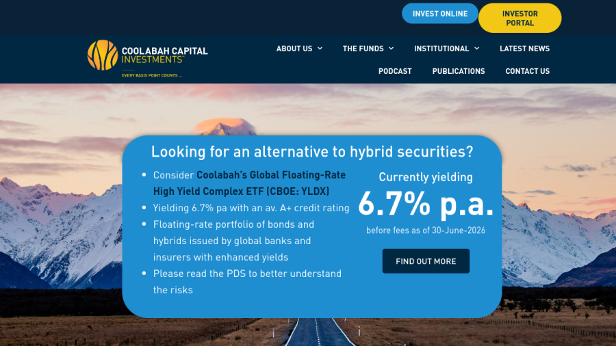 Screenshot of the Coolabah Investment Management (USA) INC website
