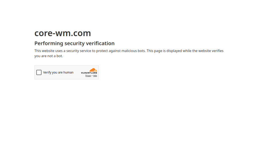Screenshot of the Core Wealth Management, INC. website
