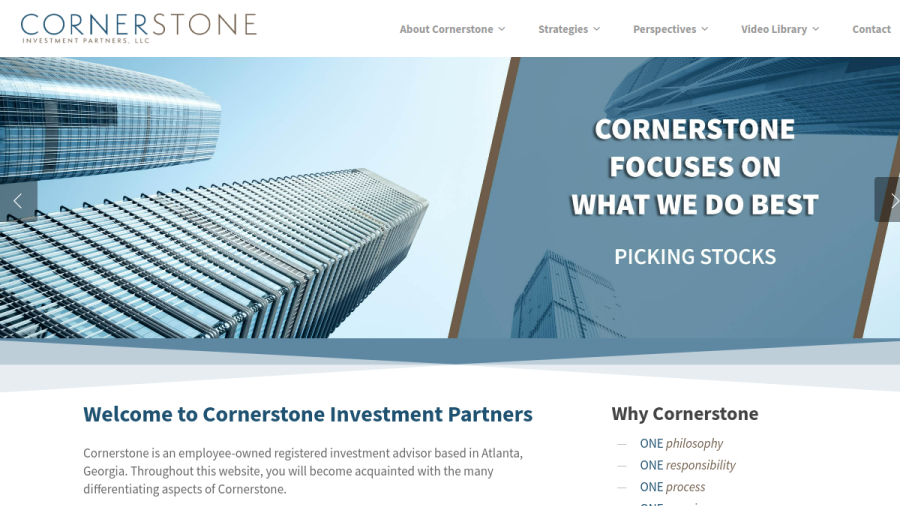 Screenshot of the Cornerstone Investment Partners, LLC website