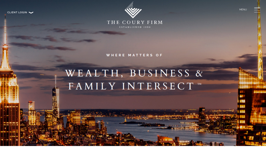 Screenshot of the The Coury Firm website