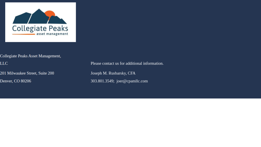 Screenshot of the Collegiate Peaks Asset Management, LLC website