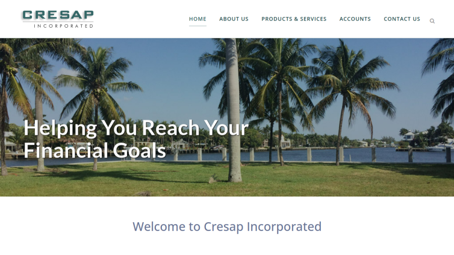 Screenshot of the Cresap, INC. website