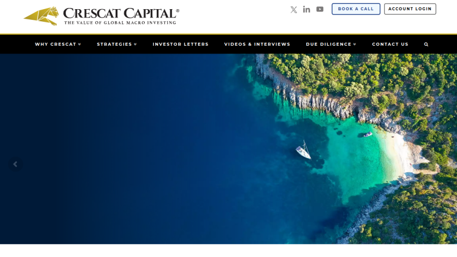 Screenshot of the Crescat Portfolio Management LLC website