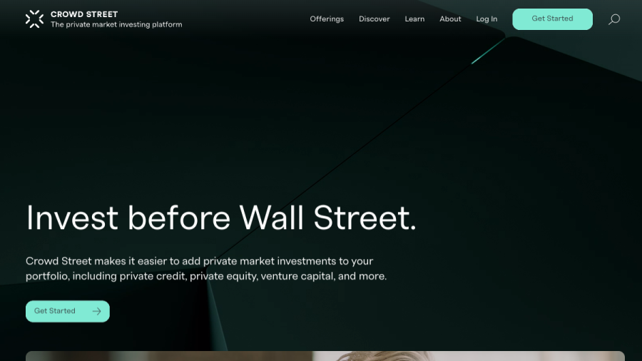 Screenshot of the Crowdstreet Advisors, LLC website