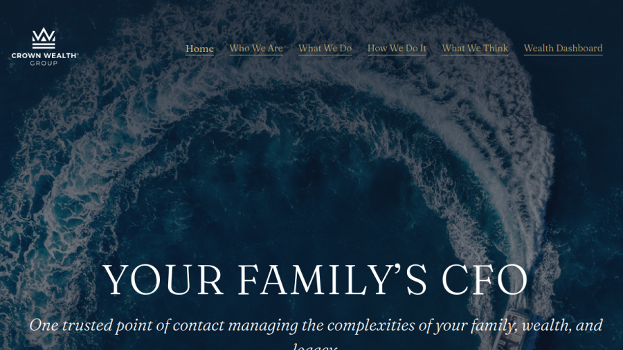 Screenshot of the Crown Wealth Group LLC website