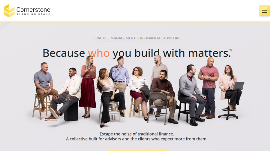 Screenshot of the Cornerstone Planning Group website