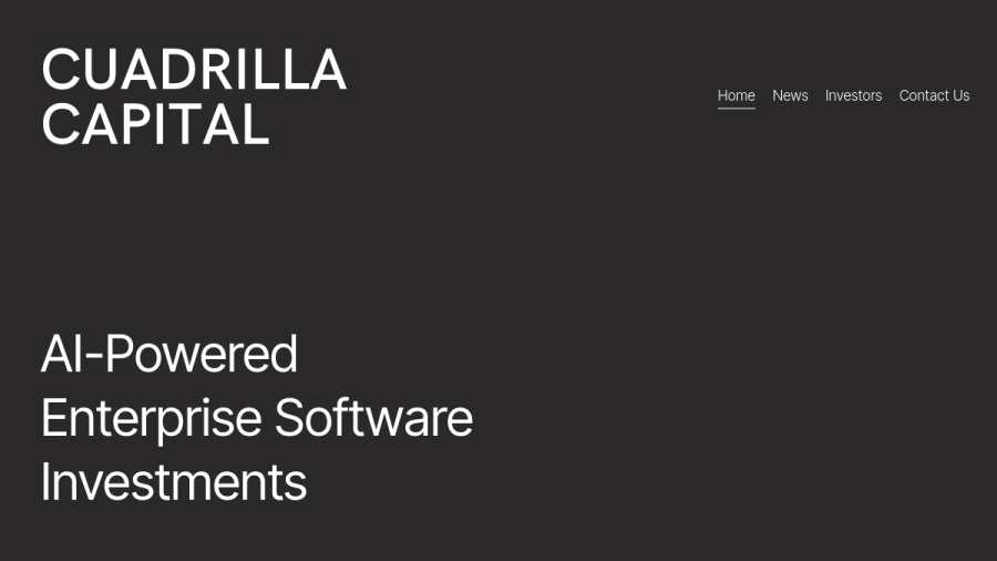 Screenshot of the Cuadrilla Capital, LLC website