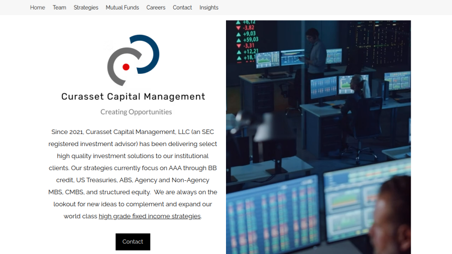 Screenshot of the Curasset Capital Management, LLC website