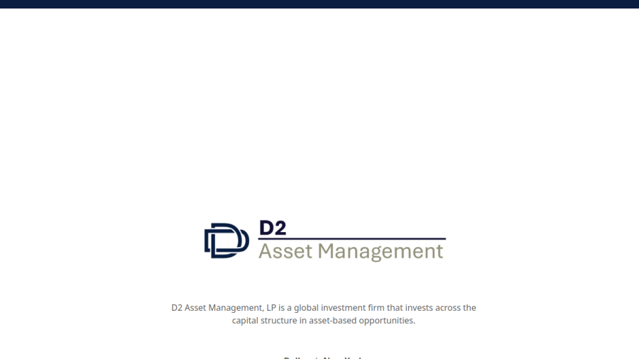 Screenshot of the D2 Asset Management website