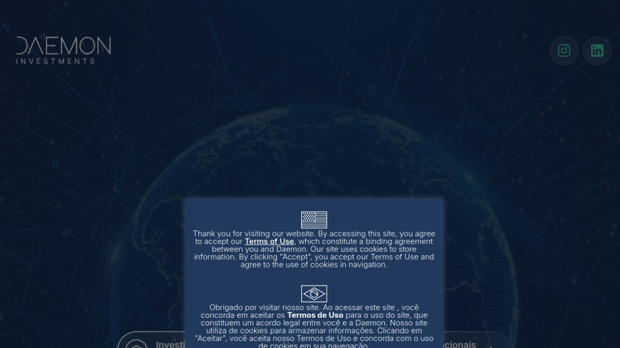 Screenshot of the Daemon Investment And Asset Management, LLC website