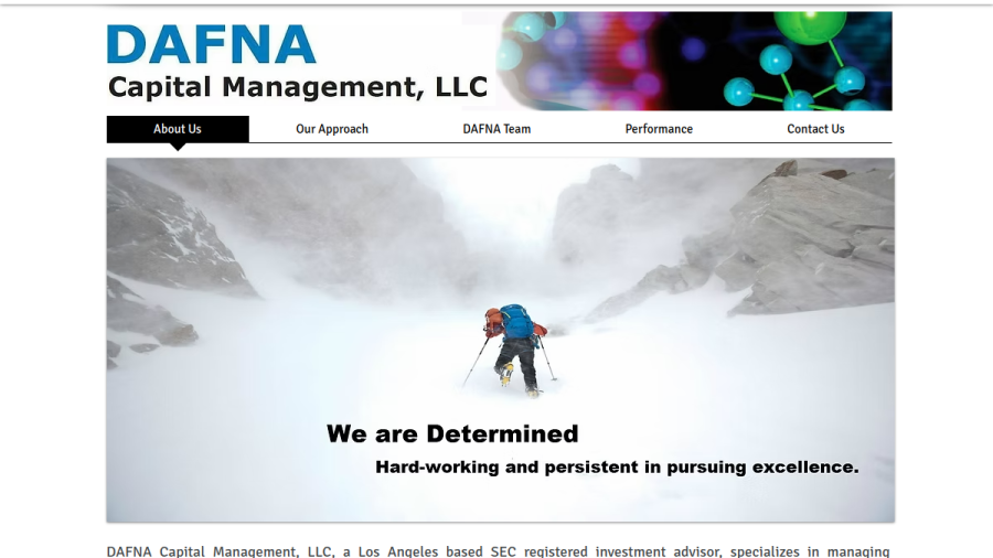 Screenshot of the Dafna Capital Management, LLC website