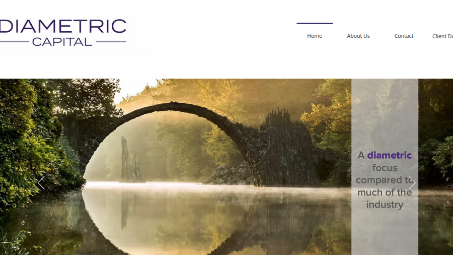 Screenshot of the Diametric Capital, LP website