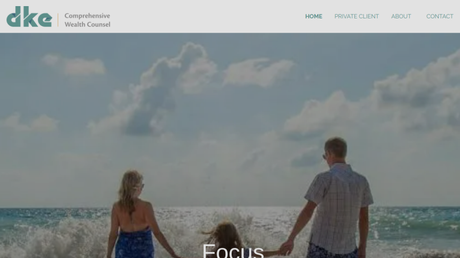 Screenshot of the Dale K. Ehrhart, INC. website