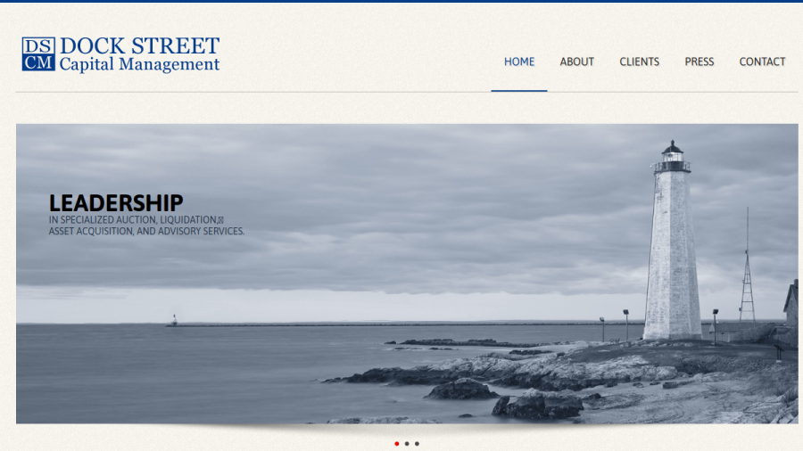 Screenshot of the Dock Street Capital Management LLC website