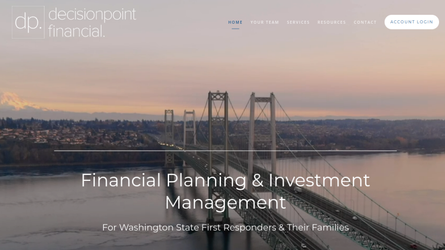 Screenshot of the Decisionpoint Financial, LLC website
