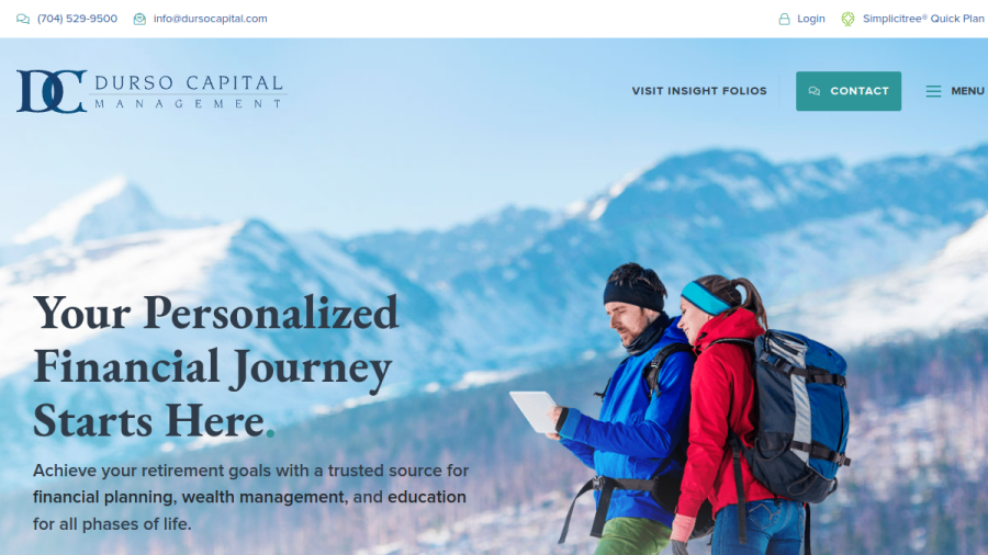 Screenshot of the Insight Folios website