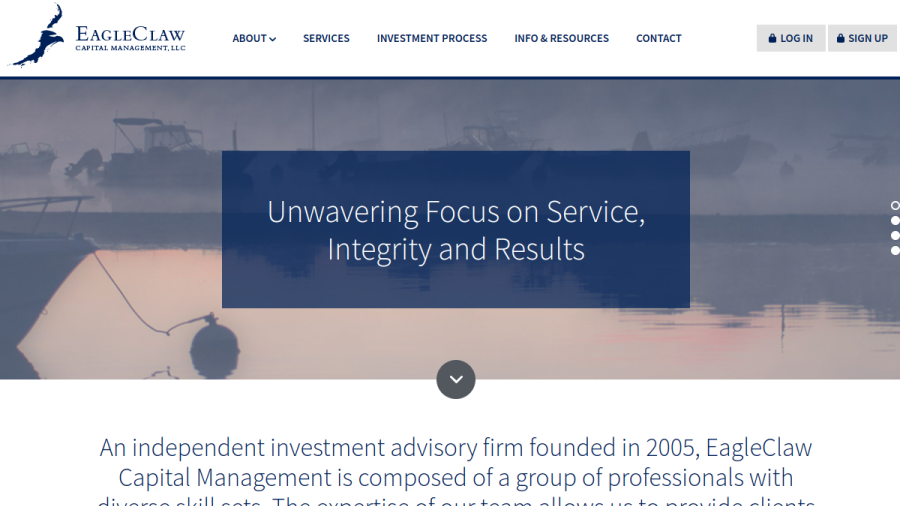 Screenshot of the Eagleclaw Capital Management LLC website