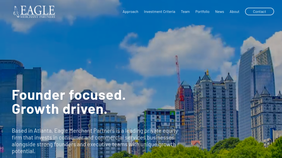 Screenshot of the Eagle Merchant Partners website