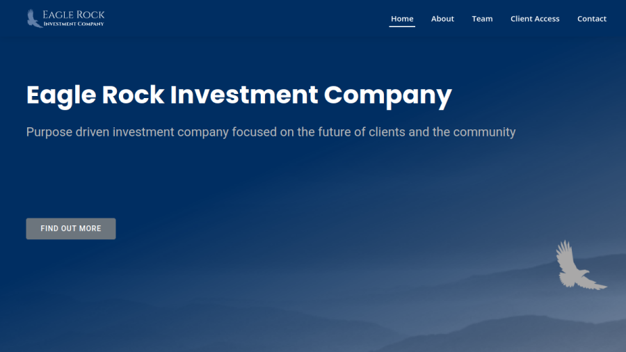 Screenshot of the Eagle Rock Investment Company, LLC website