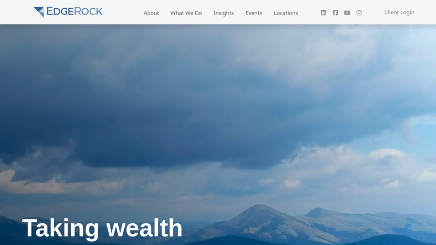 Screenshot of the Edgerock Wealth Management website