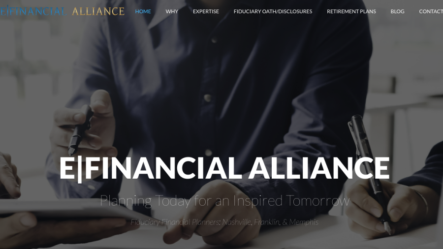 Screenshot of the Efinancial Alliance, LLC website