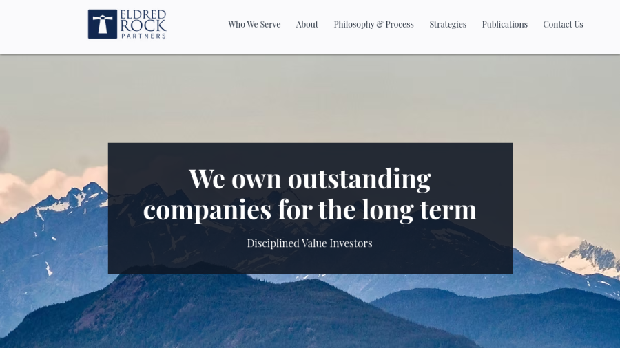 Screenshot of the Eldred Rock Partners, LLC website