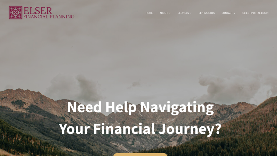 Screenshot of the Elser Financial Planning, INC. website