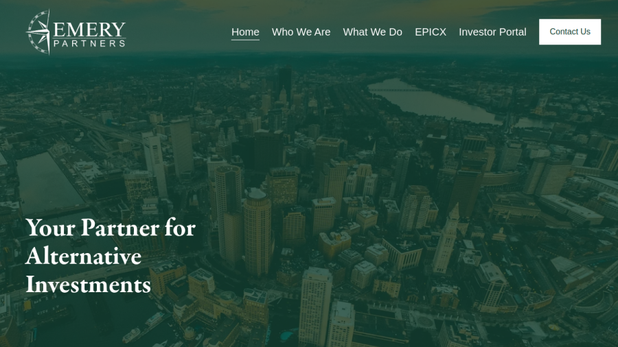 Screenshot of the Emery Partners LLC website